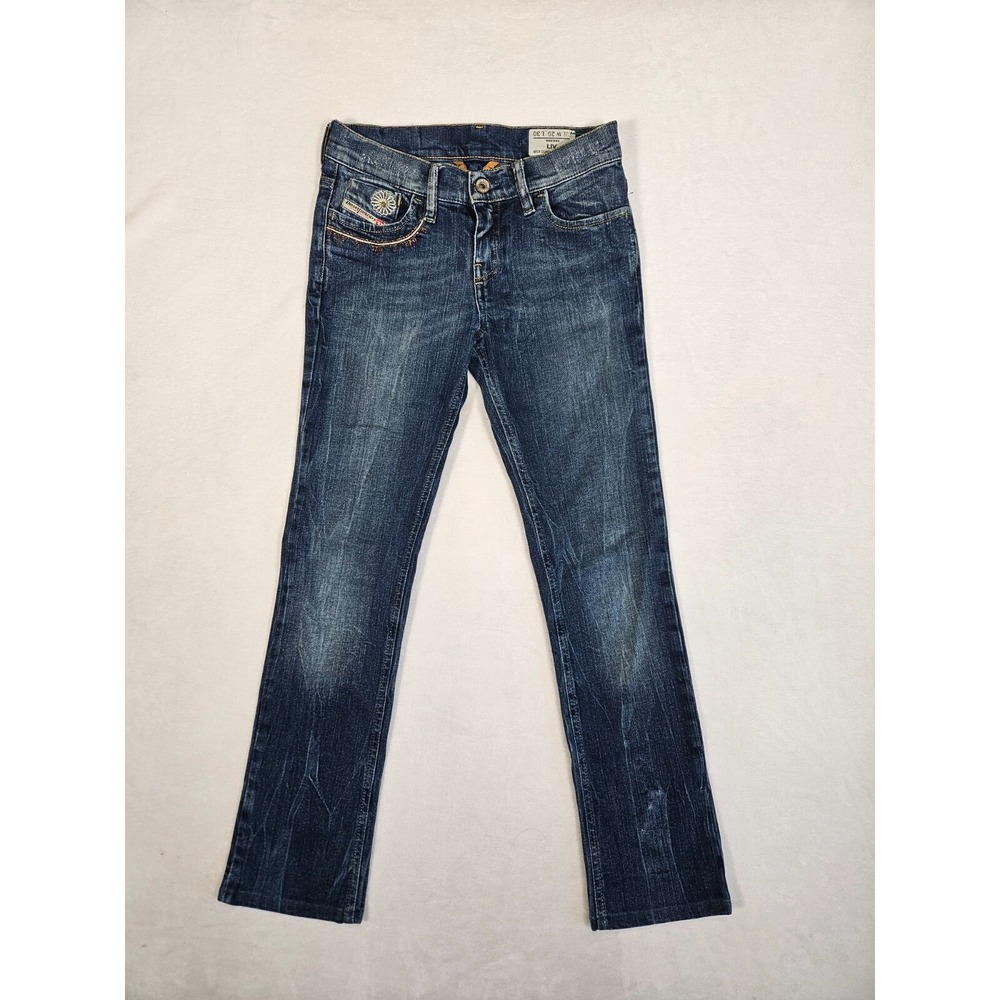 Diesel Liv Jeans Men's 25x30 Blue Denim Stretch Slim Straight Leg‎ Dark Wash